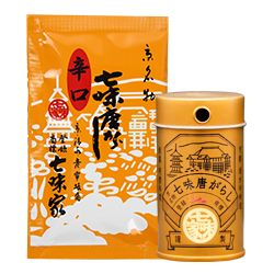 七味唐がらし辛口薬味缶付の商品写真 七味唐がらし辛口薬味缶付