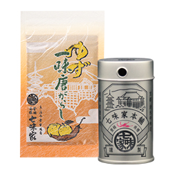 ゆず一味唐がらし薬味缶付の商品写真 ゆず一味唐がらし薬味缶付